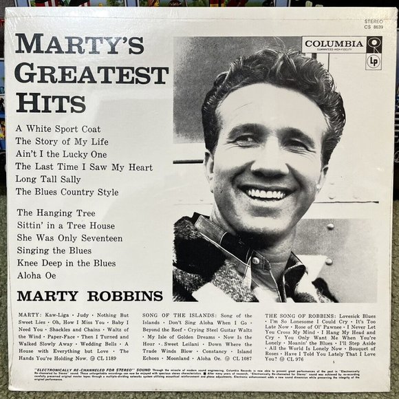 Sealed ! 1959 MARTY ROBBINS - MARTY'S GREATEST HITS RECORD, LP, VINYL Shrinkwrap - Picture 2 of 2